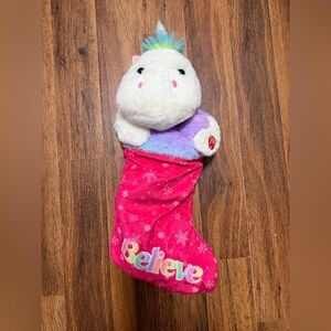 Pink Unicorn Christmas Stocking